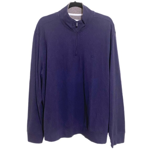 NWOT Men's Southern Tide the Skipjack Navy Quarter Zip Sweatshirt Size L - Picture 3 of 9